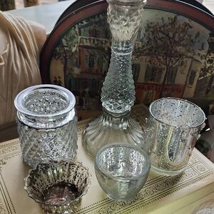 Pottery Barn Candlestick Included In Set Of 5 Heights/Textures #4D